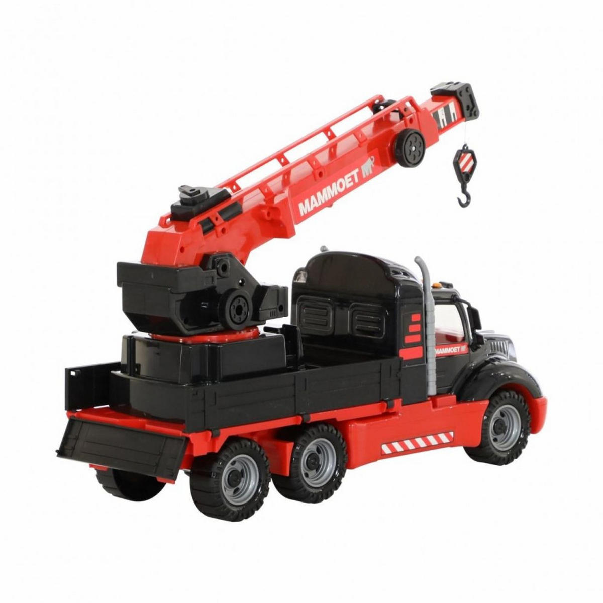 SPIELZEUGAUTO Kranwagen 56832 rot 59,5 cm lang, Drehteller, rotierende Räder, 360° drehbar, Kran - Rot, Kunststoff (22/37/59.5cm) - Polesie