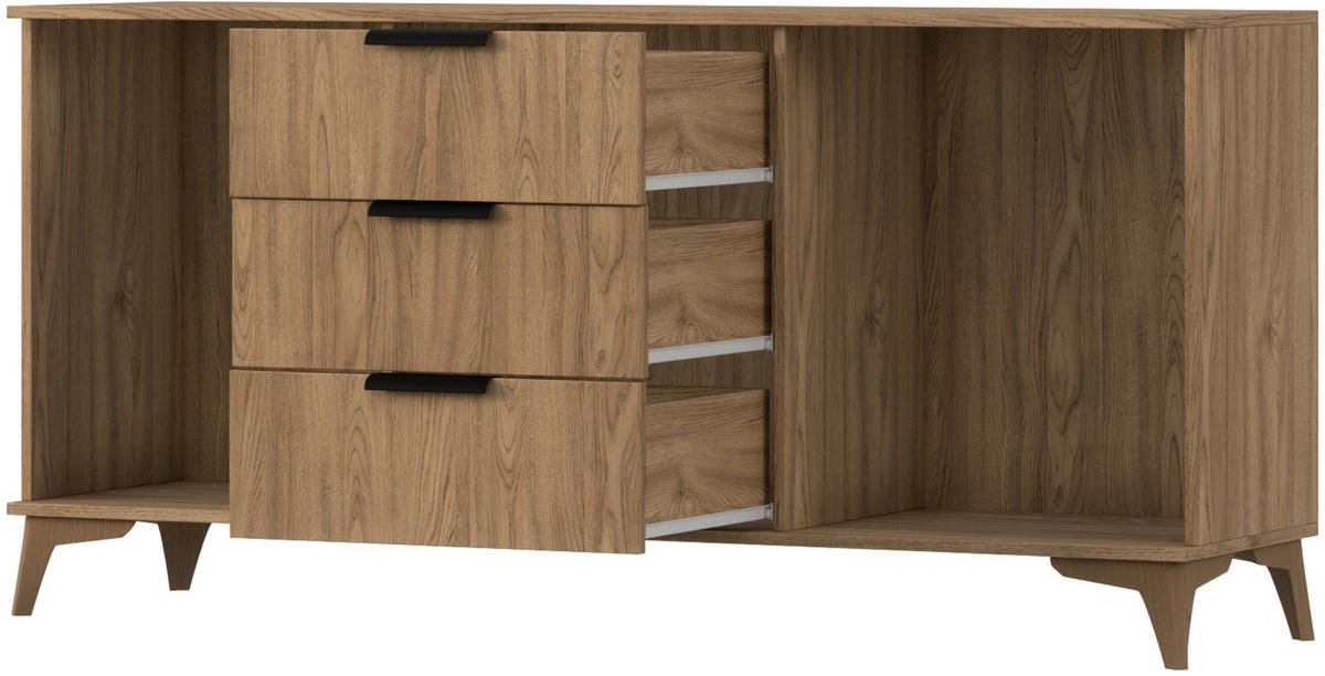 KOMMODE - Entia Artisan - Eiche Artisan, Holzwerkstoff (150/72/40cm) - Möblo