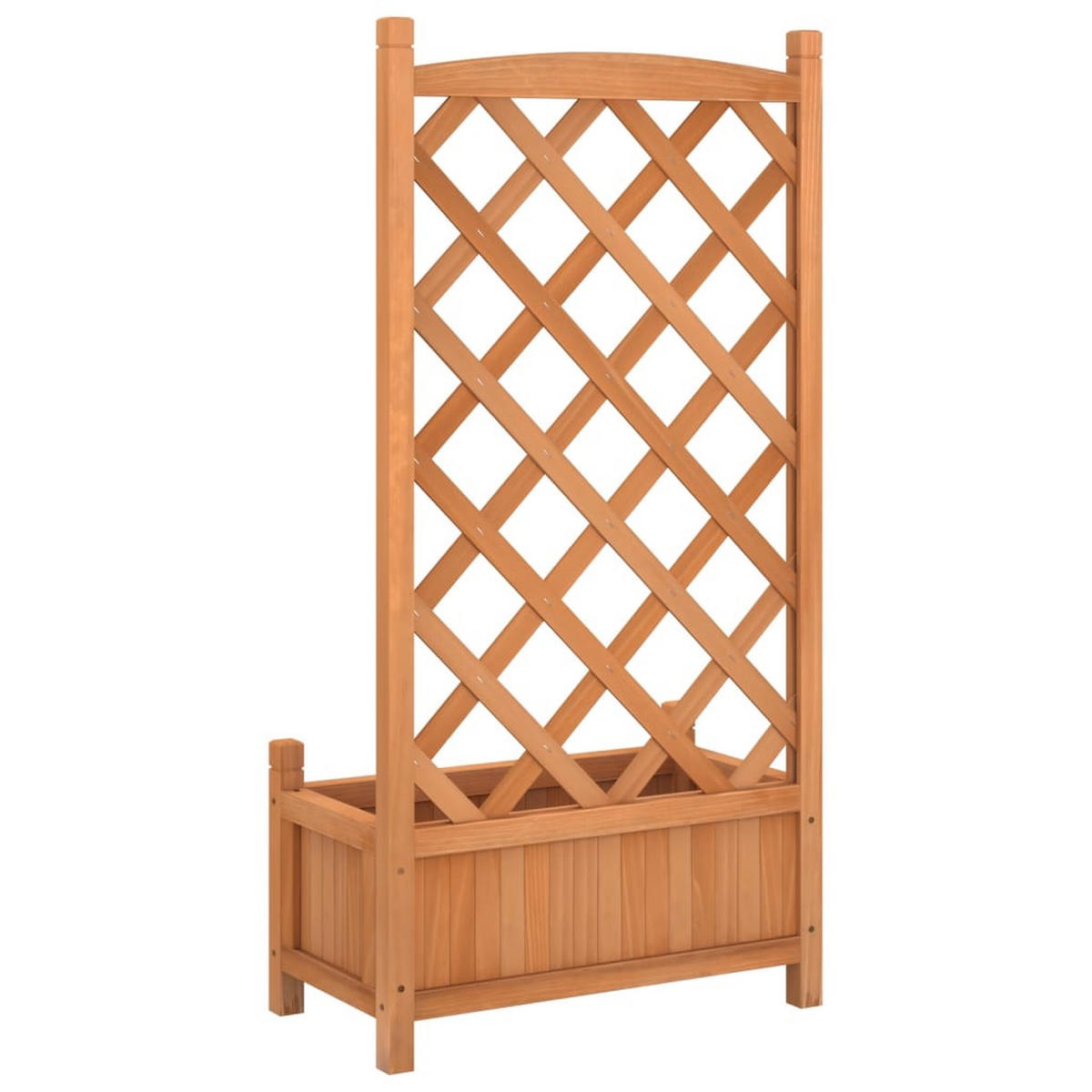 PFLANZKÜBEL Mit Spalier Braun Massivholz Tanne - Braun, Holz (55/110/29.5cm) - vidaXL