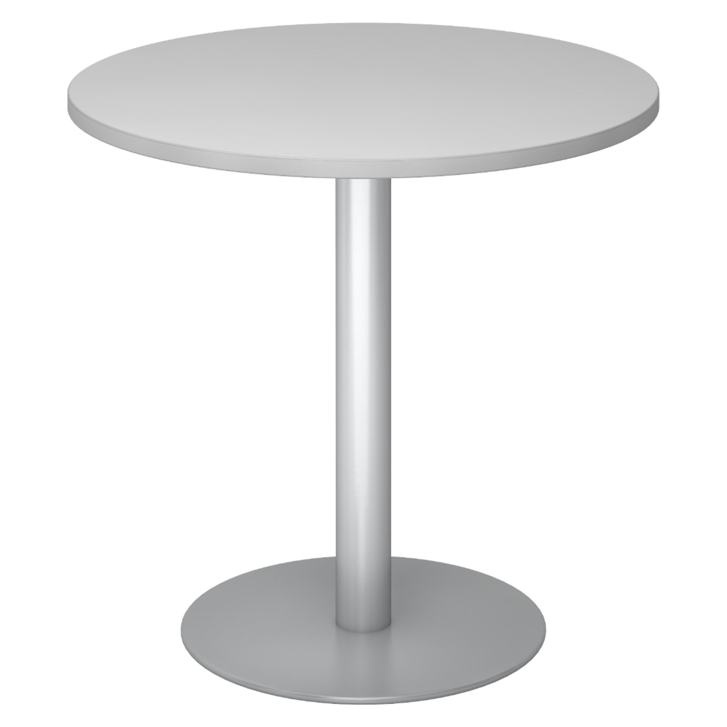 PAUSENTISCH klein STF 80/80/74,5 cm in Grau/Silberfarben - Silberfarben/Grau, Holzwerkstoff (80/80/74.5cm) - bümö