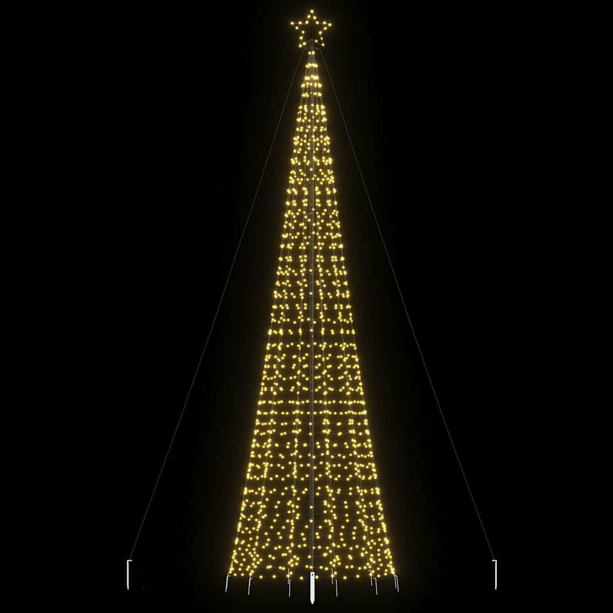 WEIHNACHTSBAUM LED 500 Cm Weiss Metall - Weiß, Metall (500cm) - vidaXL