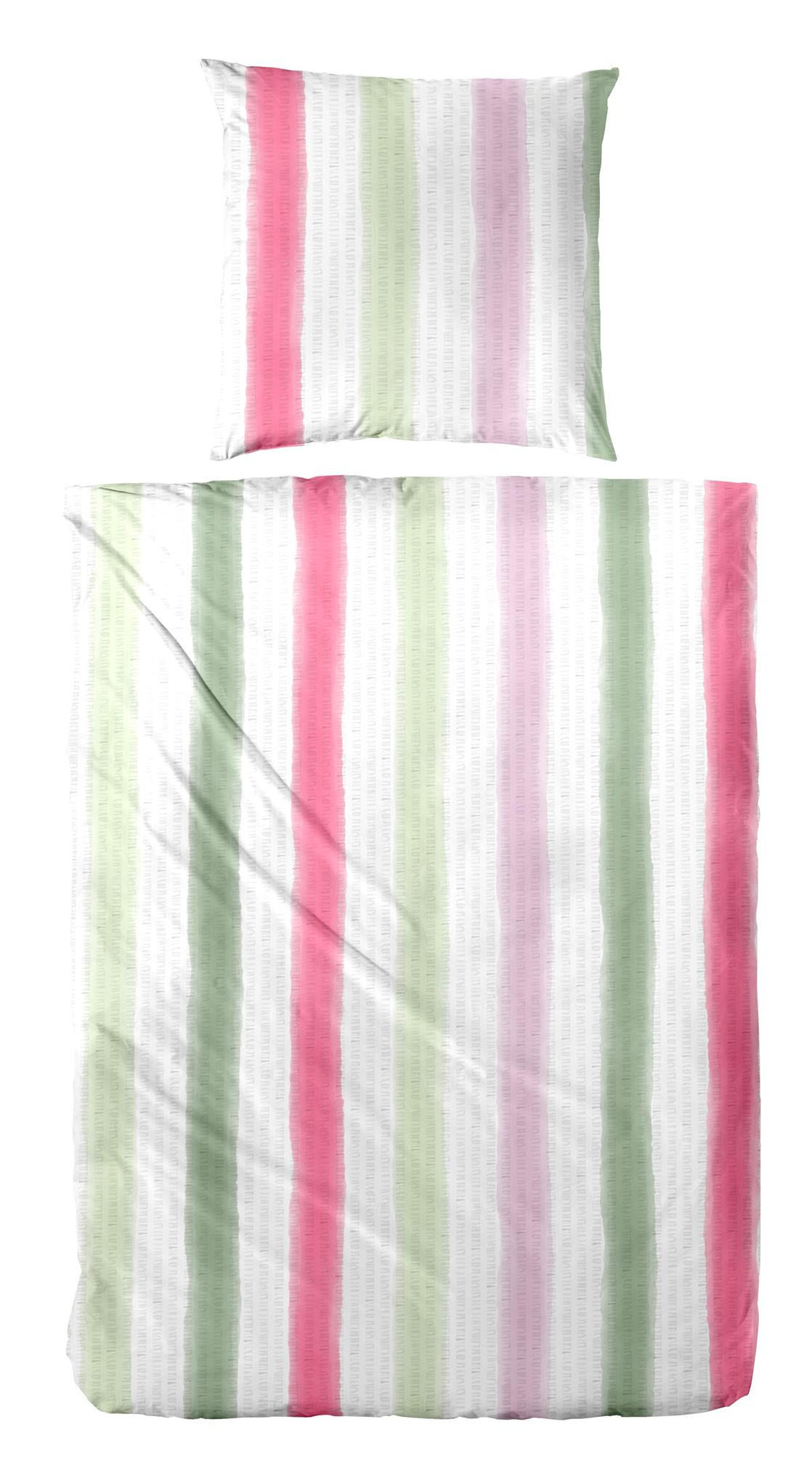 Carpe Sonno Seersucker-Bettwäsche Grün 135x200 cm