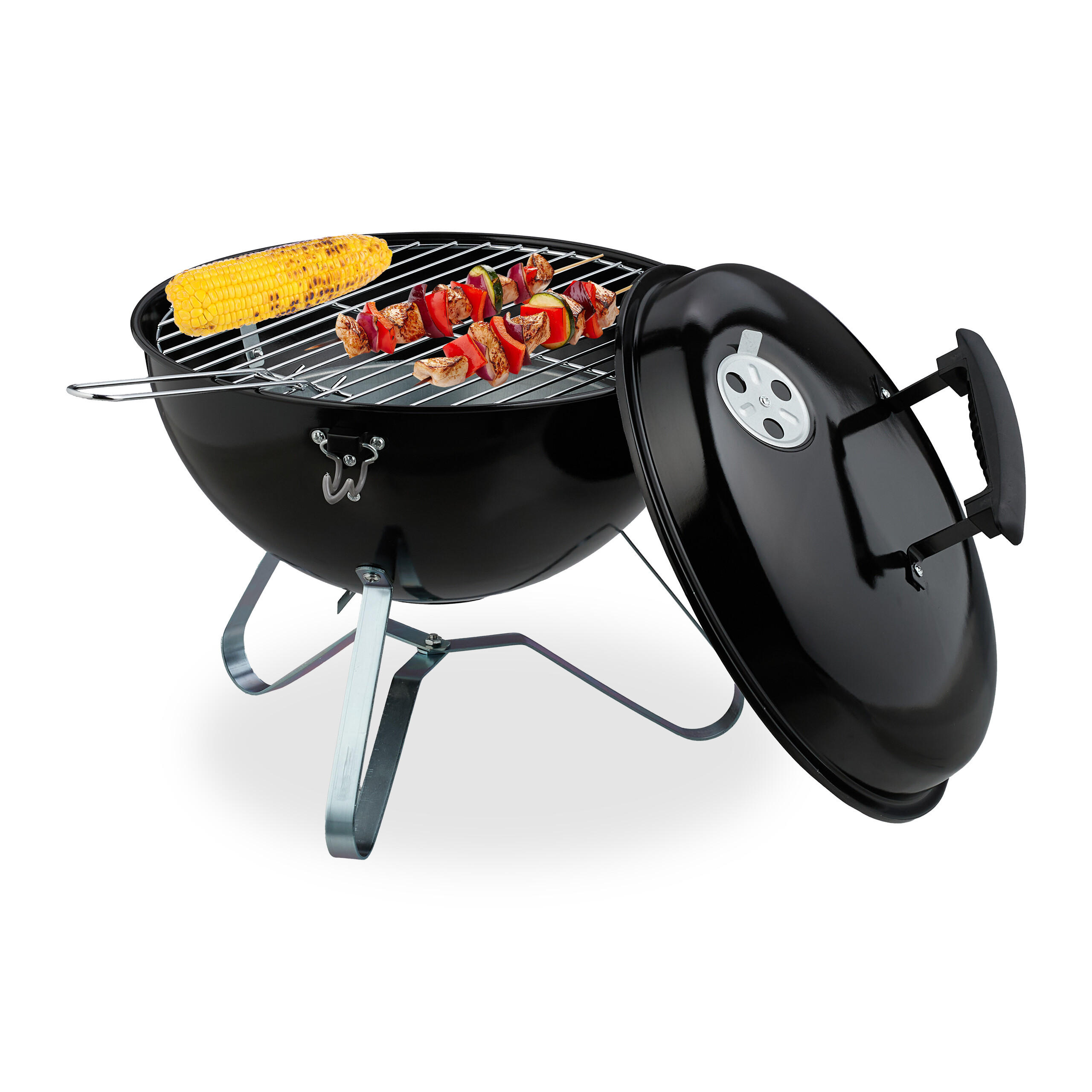 Relaxdays Kugelgrill Mehrfarbig 45 cm