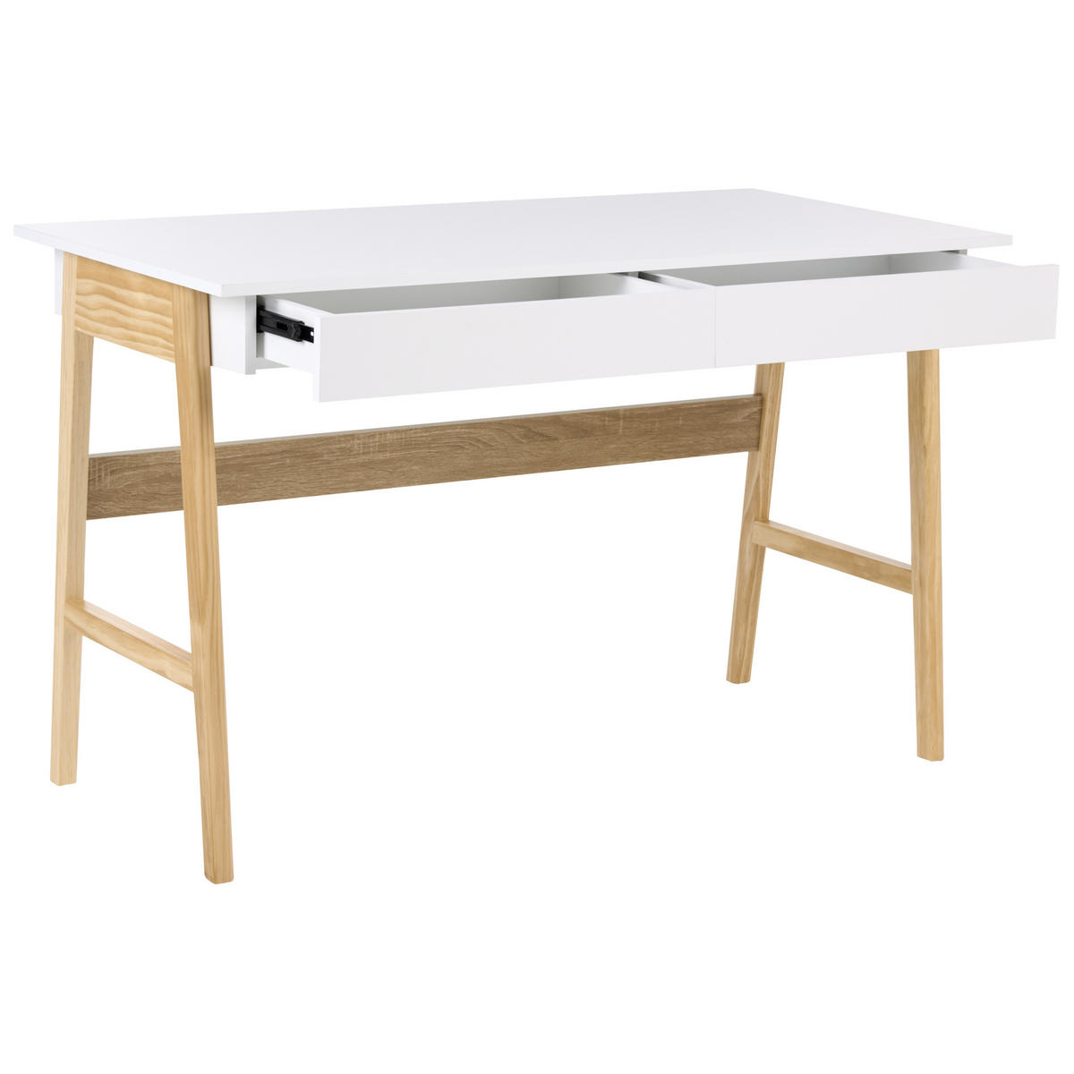 BIROU maro deschis/alb 120/60 cm Theslay - maro deschis, compozit lemnos (60/120/75cm) - Beliani