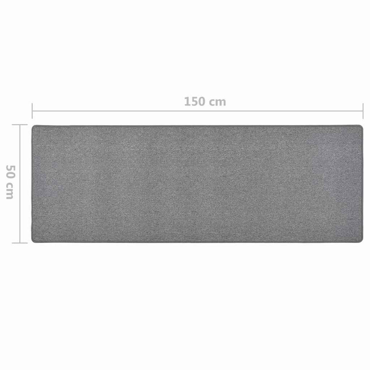 TEPPICHLÄUFER Dunkelgrau 50/150 Cm - Grau, Kunststoff (150/50cm) - vidaXL