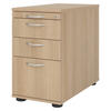 STANDCONTAINER - mit Hängeregistratur 80/42,8/72 cm in Eichefarben Bogengriff (Metall) - Eichefarben, Holzwerkstoff (42.8/72/80cm) - bümö