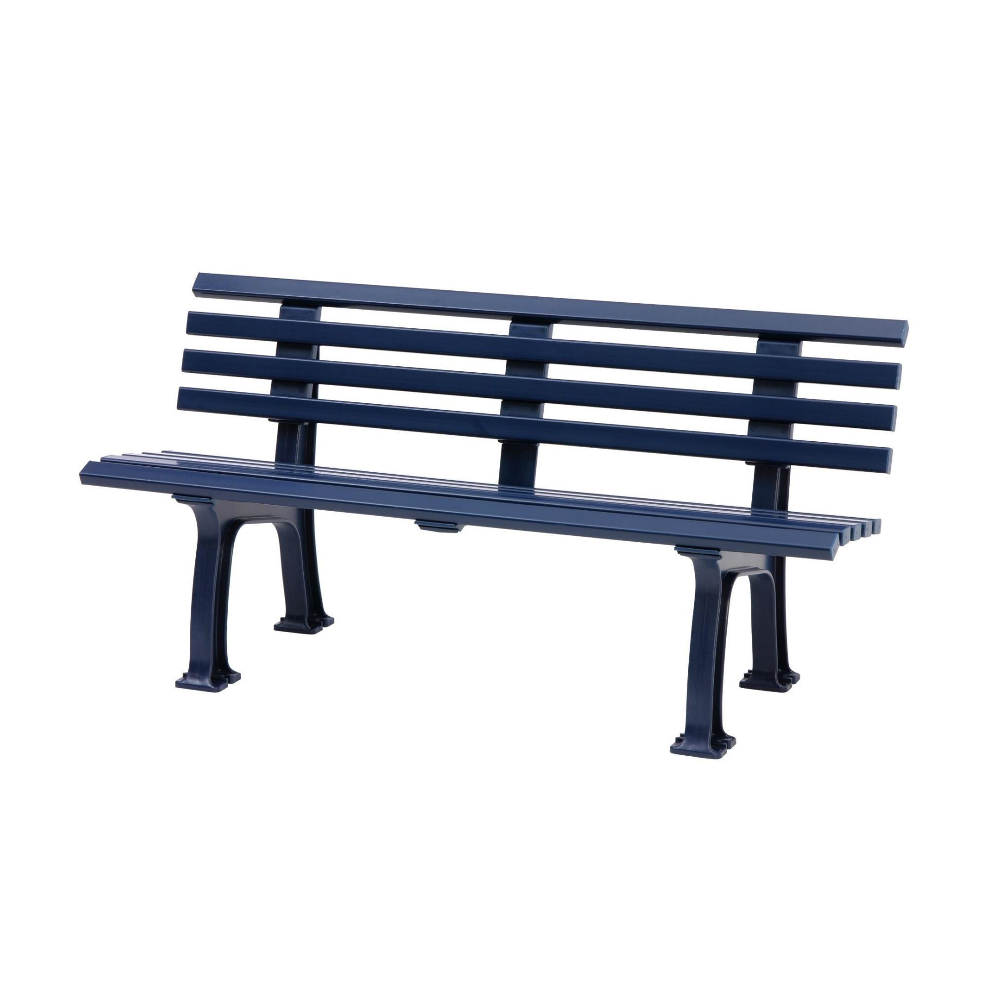 GARTENBANK Antigua 3 Sitzer Blau 74 x 150 x 54 cm Witterungskunststoff & UV Beständiger Kunststoff - Blau, Kunststoff (150/74/54cm) - PROREGAL