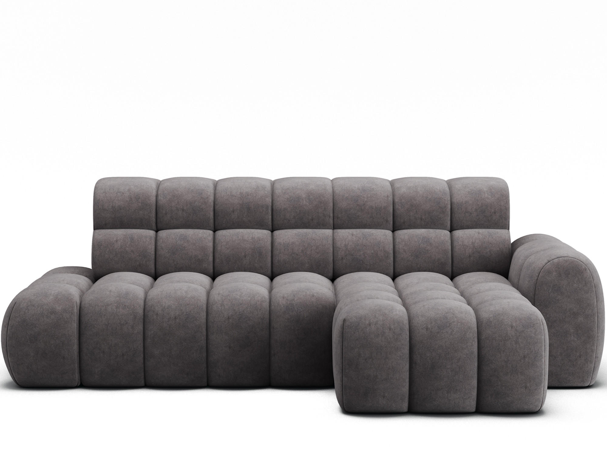 ECKSOFA Lorveno R - Grau (Aura 04) - Grau, Holzwerkstoff (283/165cm)