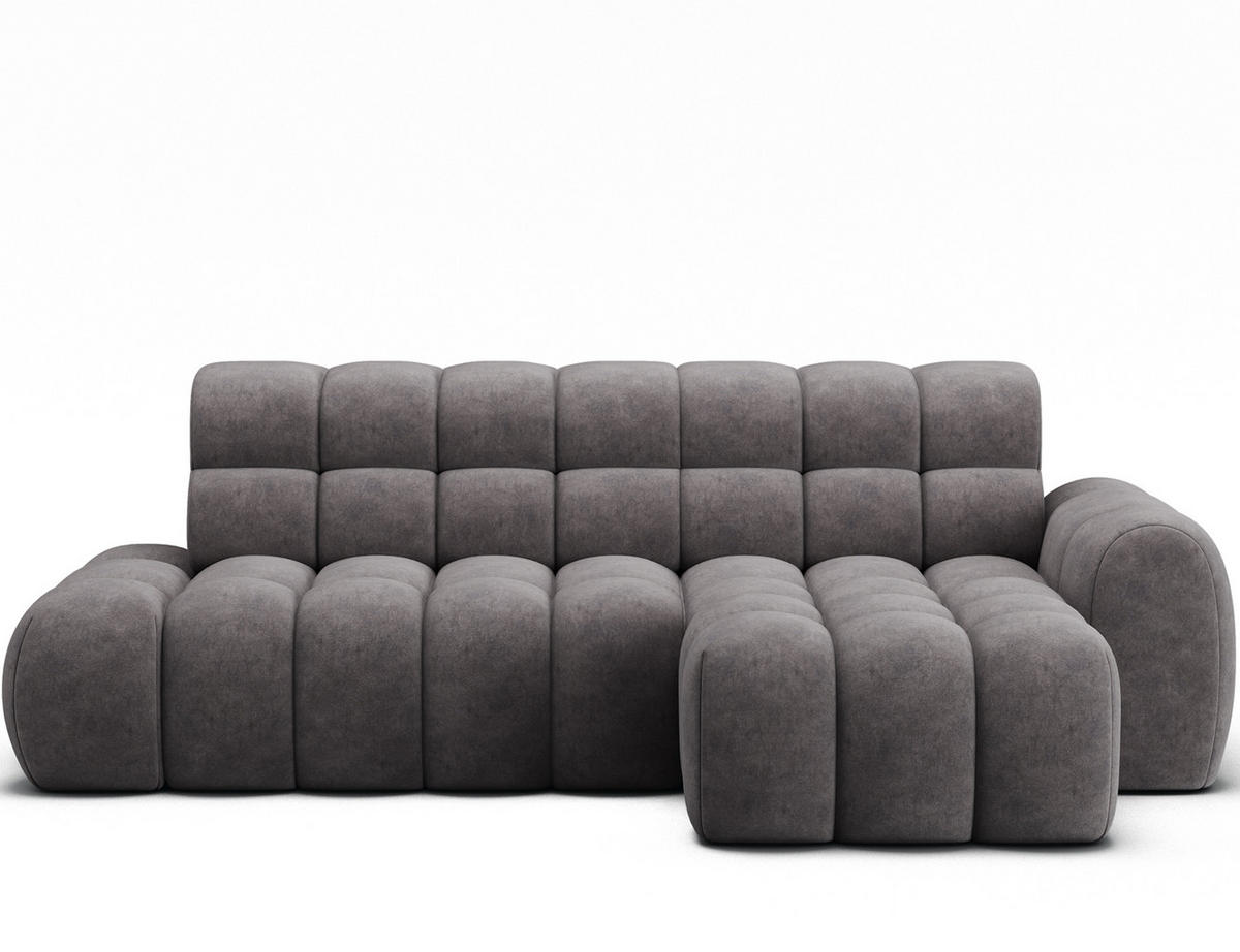 ECKSOFA Lorveno R - Grau (Aura 04) - Grau, Holzwerkstoff (283/165cm)