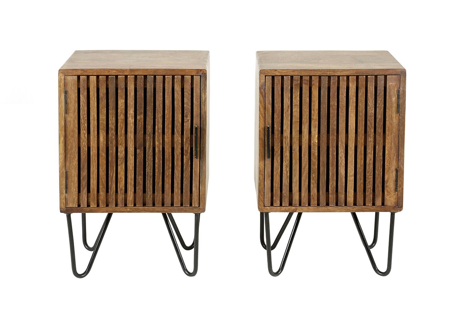 NACHTTISCH SWEAK 2ER SET Holz Mango - Braun, Holz (40/60/30cm) - KAWOLA