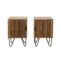 NACHTTISCH SWEAK 2ER SET Holz Mango - Braun, Holz (40/60/30cm) - KAWOLA