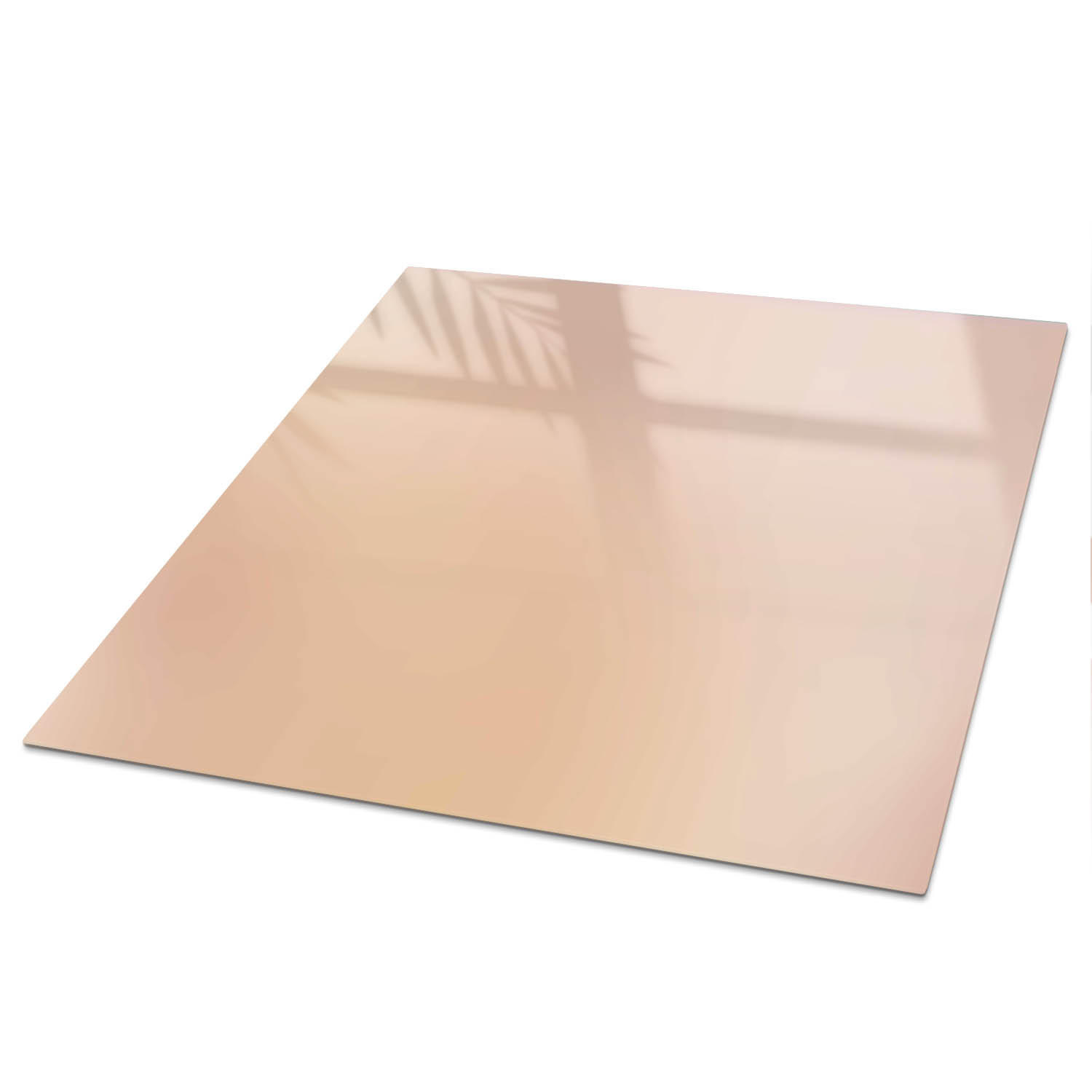 TISCHPLATTE 50x50 cm – Beige Farbverlauf - Weiß, Glas (0.4/50/50cm) - Wallfluent