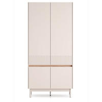 KLEIDERSCHRANK Dunea Kaschmirgrau/Eichenholzoptik 92 cm - Taupe/Beige, Holzwerkstoff (92/193/53cm) - Selsey