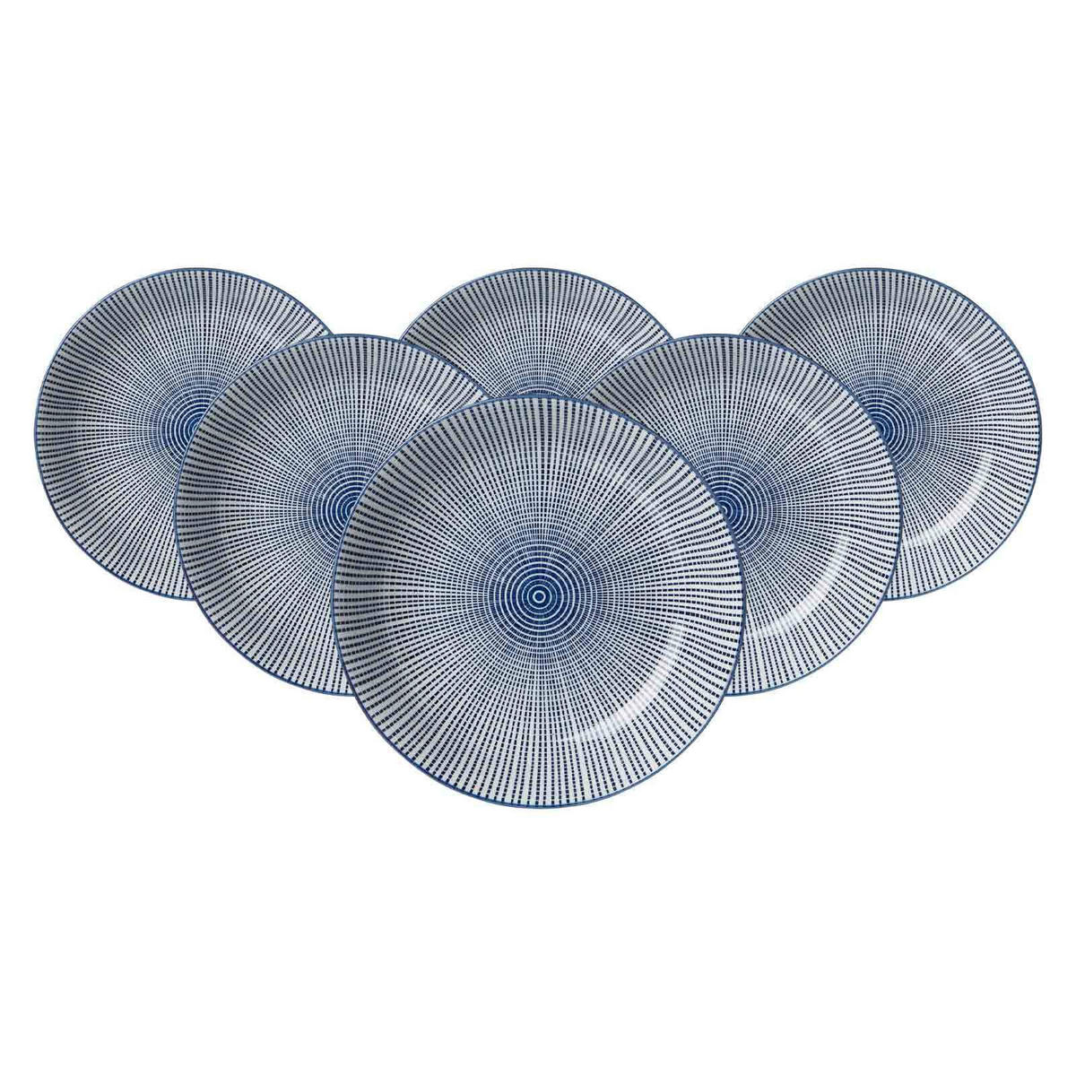 SUPPENTELLER Royal Makoto blau-weiß ø 20,5 cm 6er Set - Blau/Weiß, Keramik (20.5cm) - Ritzenhoff Breker