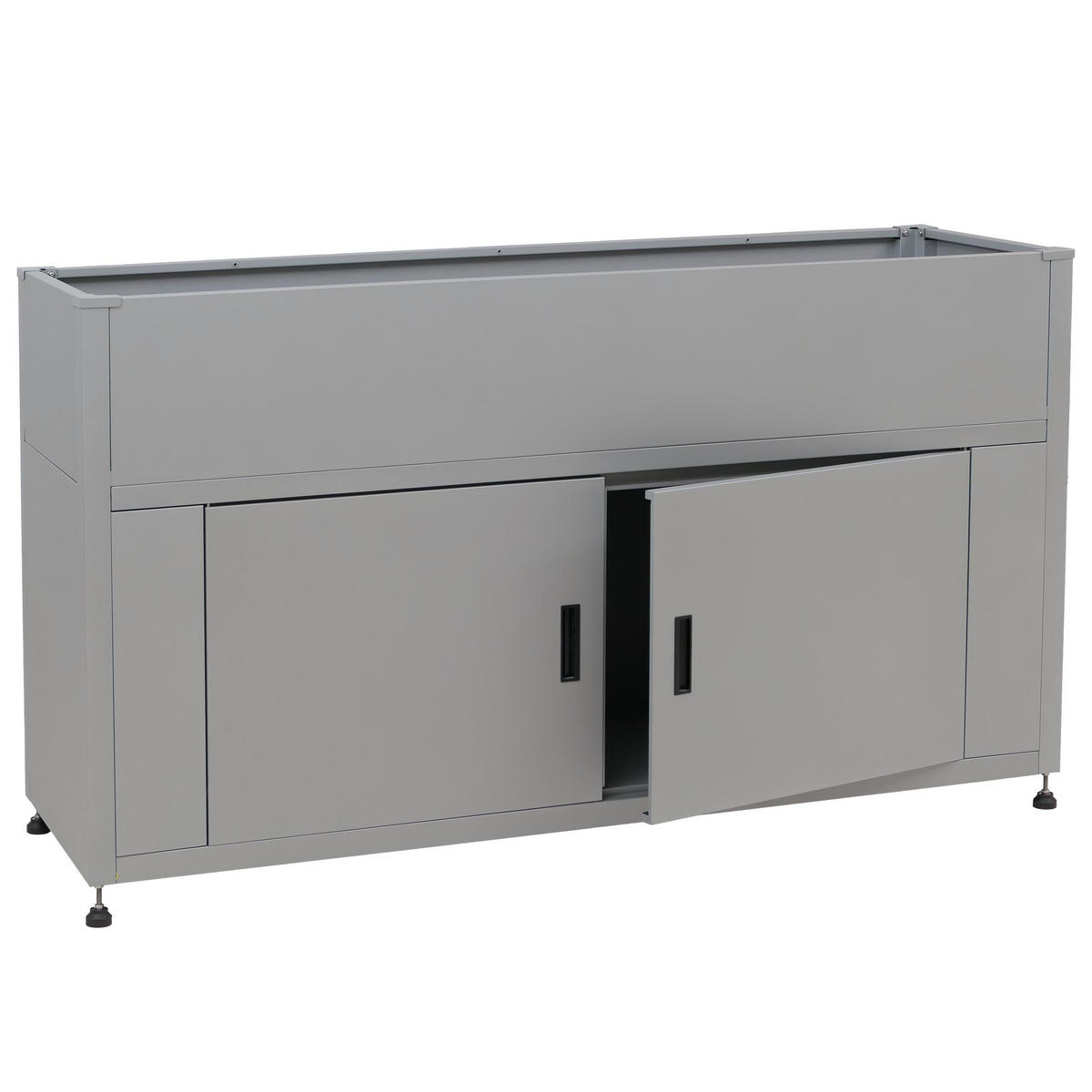 HOCHBEET 91x161x51cm Grau - Grau, Metall (161/91/51cm) - PROREGAL