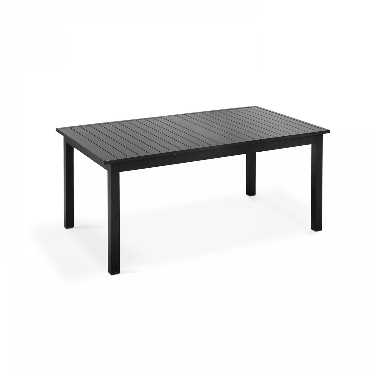 GARTENTISCH ausziehbar, Schwarz - Schwarz, Metall (100/238/74cm) - Oviala