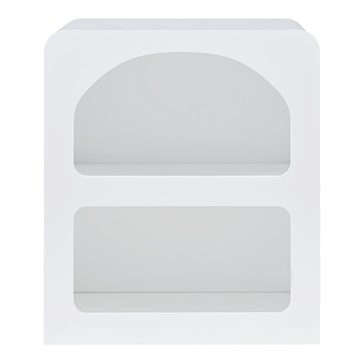 NACHTTISCH Vågå - Weiß, Holzwerkstoff (40/45/30cm) - [en.casa]