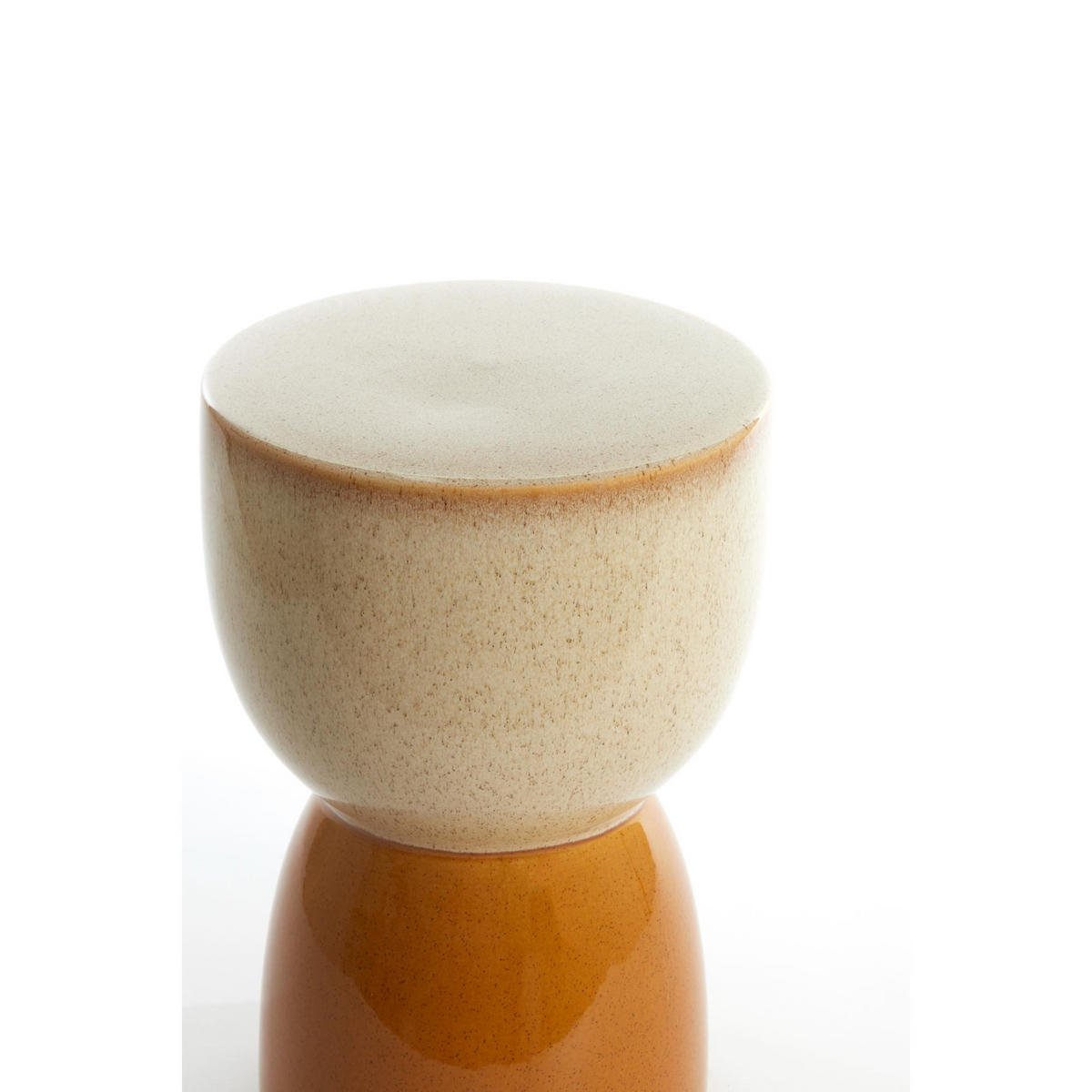 BEISTELLTISCH Finca Weiß 28.5/28.5/42 cm - Weiß, Keramik (28.5/28.5/42cm) - Light & Living