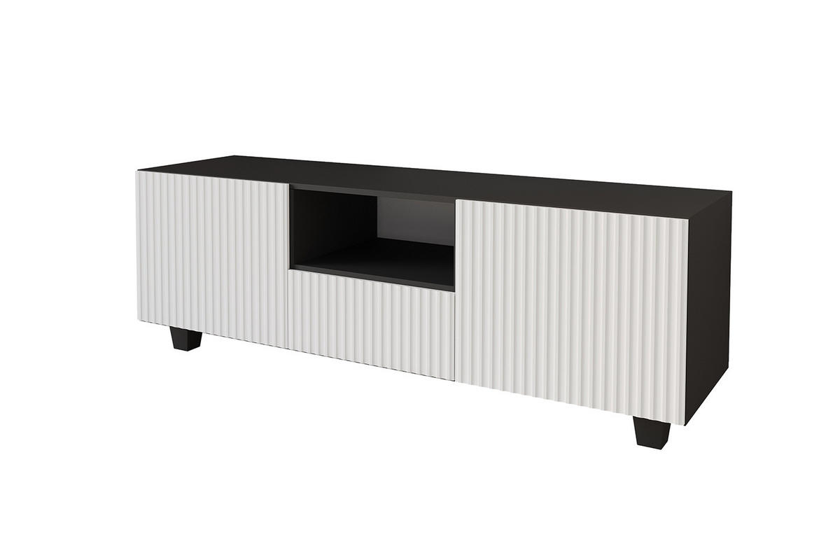 LOWBOARD NOA-2-S 140x50x41 cm - Schwarz / Weiß - Schwarz/Weiß, Holzwerkstoff (140/50/41cm) - ALTDECOR