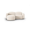 ECKSOFA links Blair aus Chenille-Stoff beige clair melange 3 Sitzplätze - Beige, Textil (155/194cm) - Micadoni