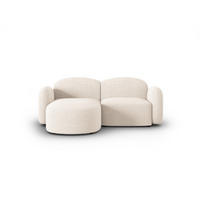 ECKSOFA links Blair aus Chenille-Stoff beige clair melange 3 Sitzplätze - Beige, Textil (155/194cm) - Micadoni