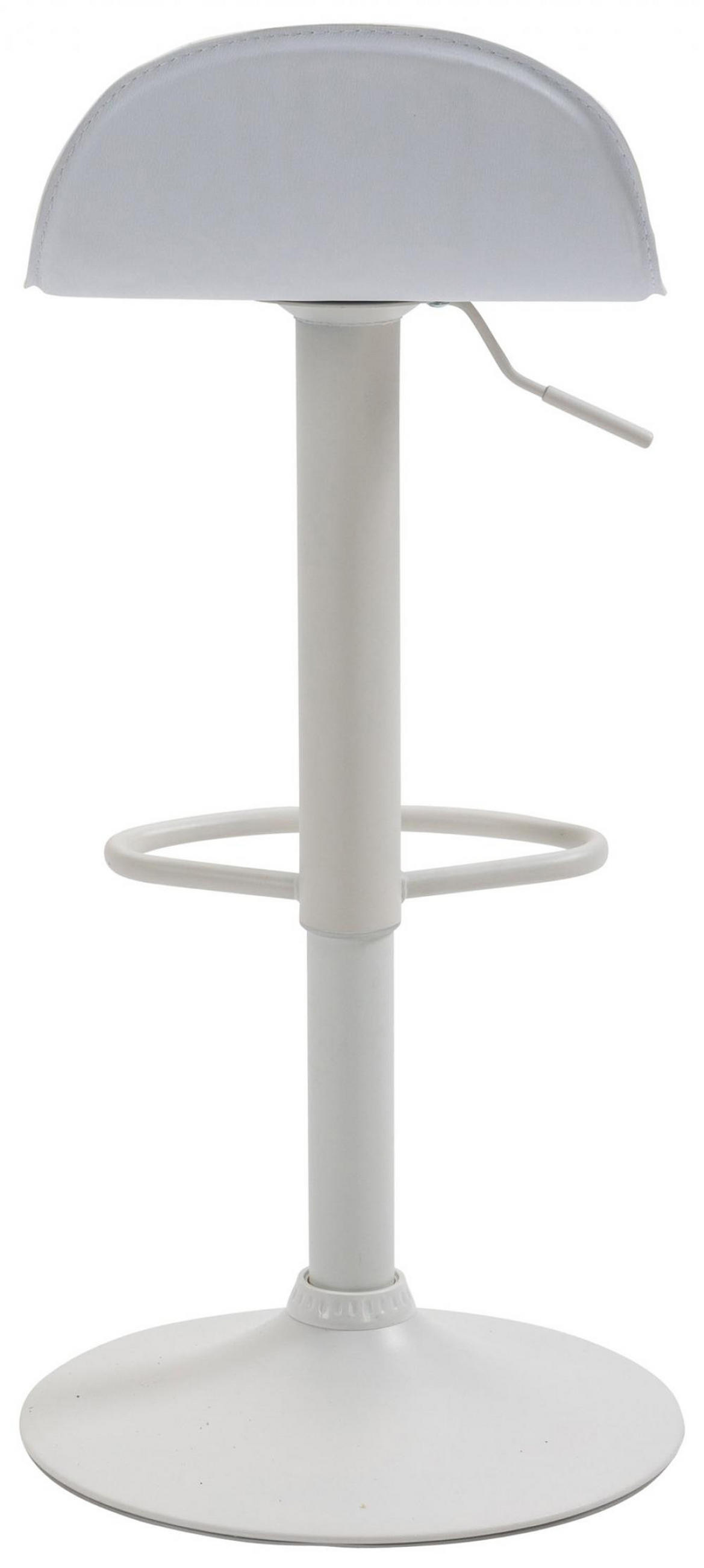 BARHOCKER Lederlook weiß - Weiß, Textil/Metall (39/73/41cm) - CLP