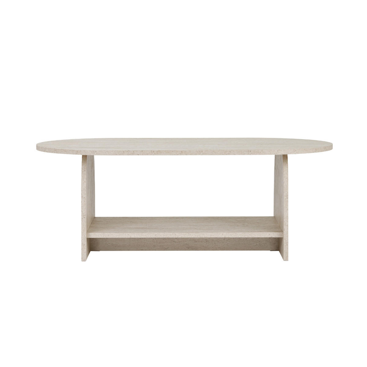 BEISTELLTISCH mit zwei Ablageflächen 60/40/110 cm - Beige, Holzwerkstoff (110/60/40cm) - Calicosy