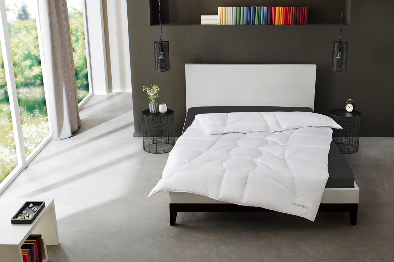 ALPAKADECKE „Alegra“ BLACK FOREST - 200x200 cm - Wärmegrad: warm - Weiß, Textil (200/200cm) - OBB