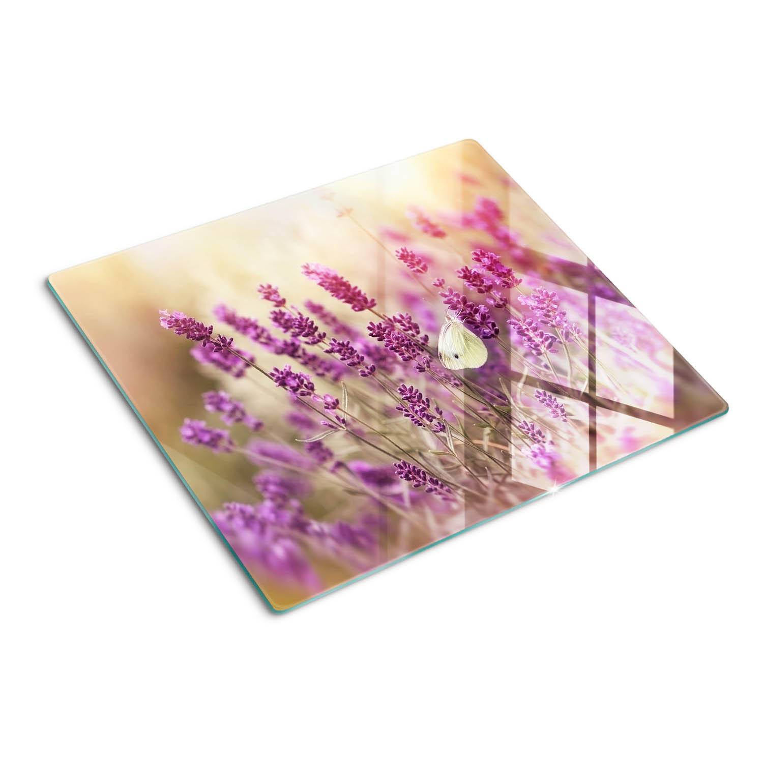 Tulup Glasplatte Lila 60x0.4x52 cm