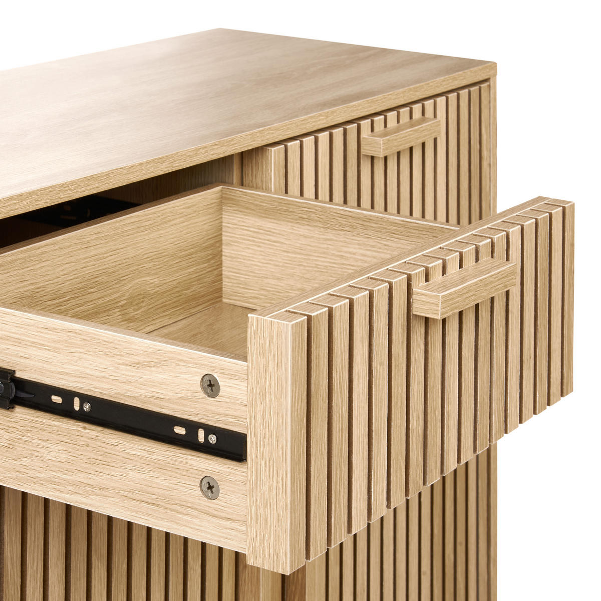 SIDEBOARD mit 2 Türen Hellbraun Lynwood - Braun, Holzwerkstoff (100/80/35cm) - Beliani