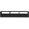 TV-LOWBOARD hängend, 3 Klappen und Ablagen, Schwarz, 150 cm - Schwarz, Holzwerkstoff (150.1/30/30cm) - Selsey