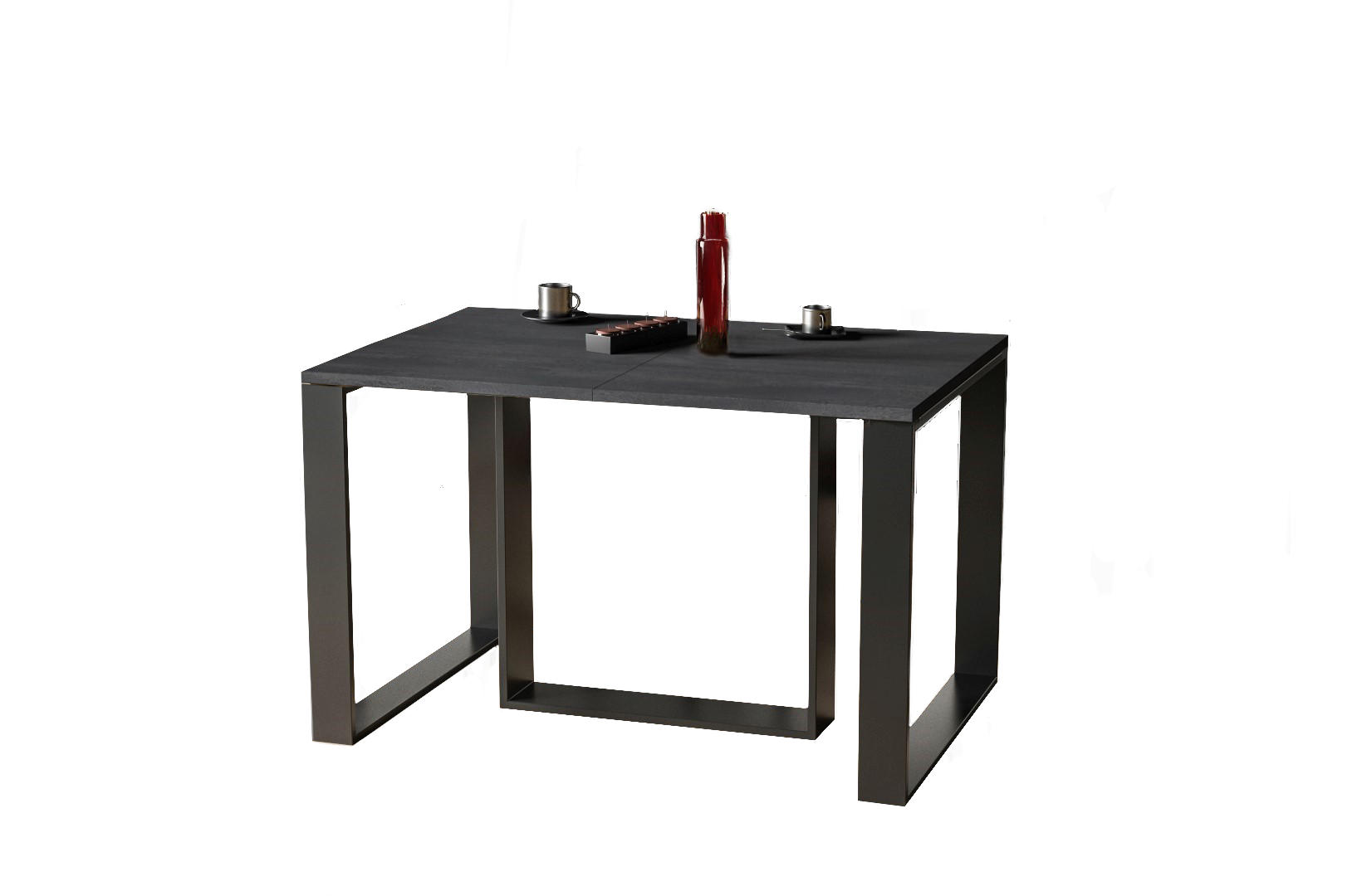 ESSTISCH Borys ausziehbar bis 210 cm - Graphitfarben, Holzwerkstoff (130/80/76cm) - Endo-Moebel