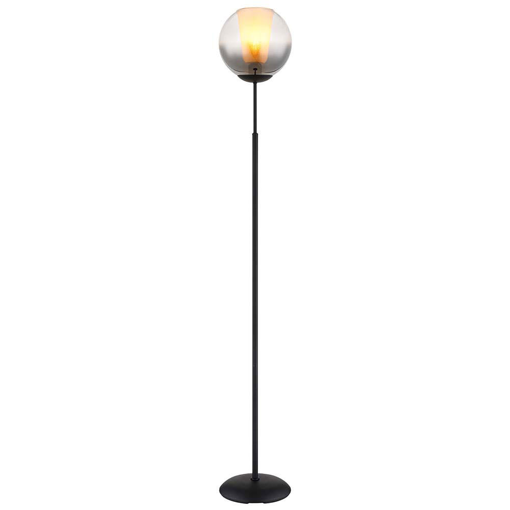 LED STEHLEUCHTE BARRY Metall Glas Schwarz - Schwarz, Glas (25/25/154.5cm) - Globo Lighting