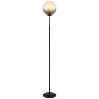 LED STEHLEUCHTE BARRY Metall Glas Schwarz - Schwarz, Glas (25/25/154.5cm) - Globo Lighting