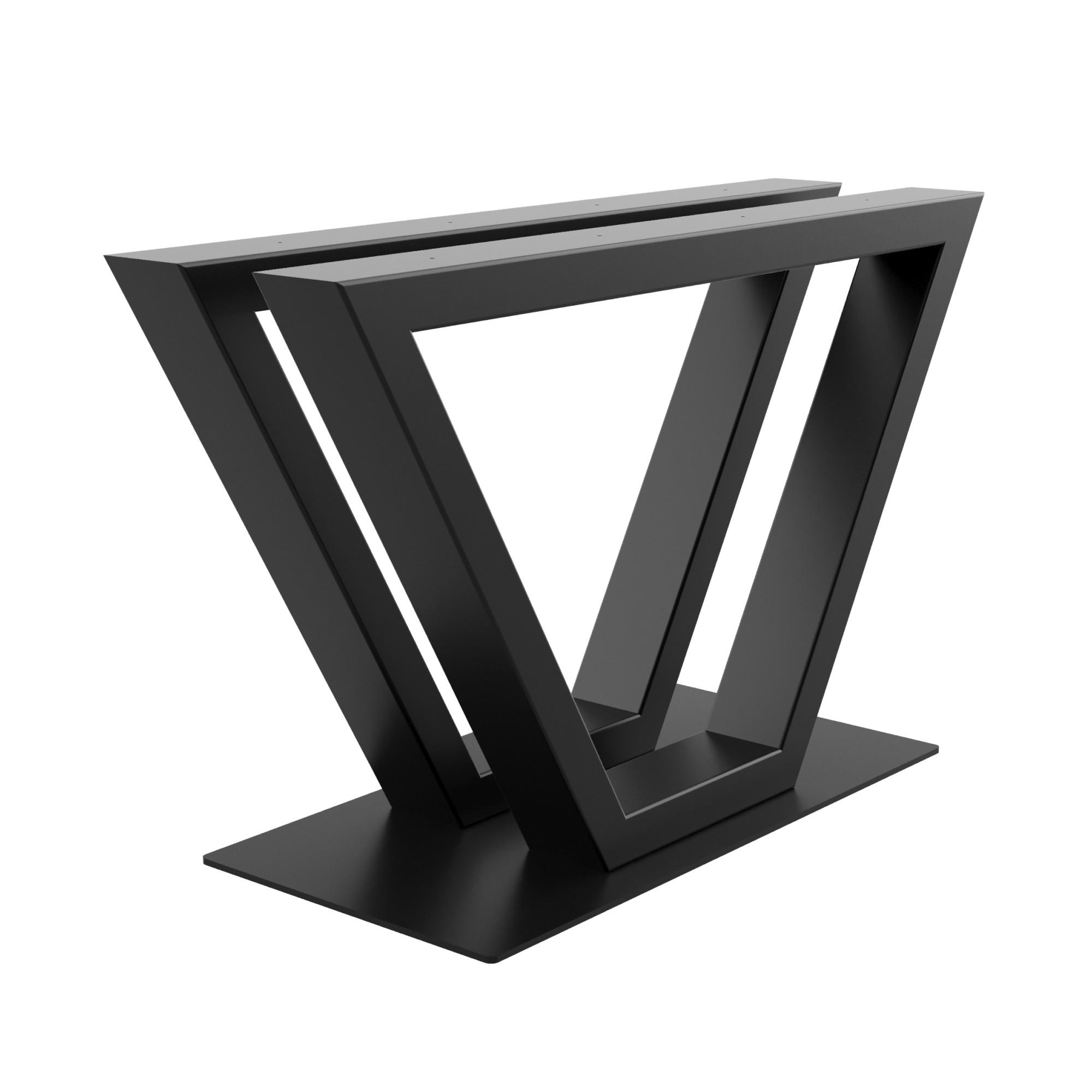 TISCHBEINE Mintaka Metall Schwarz 72cm - Schwarz, Metall (45/72/120cm) - Metalo Pro