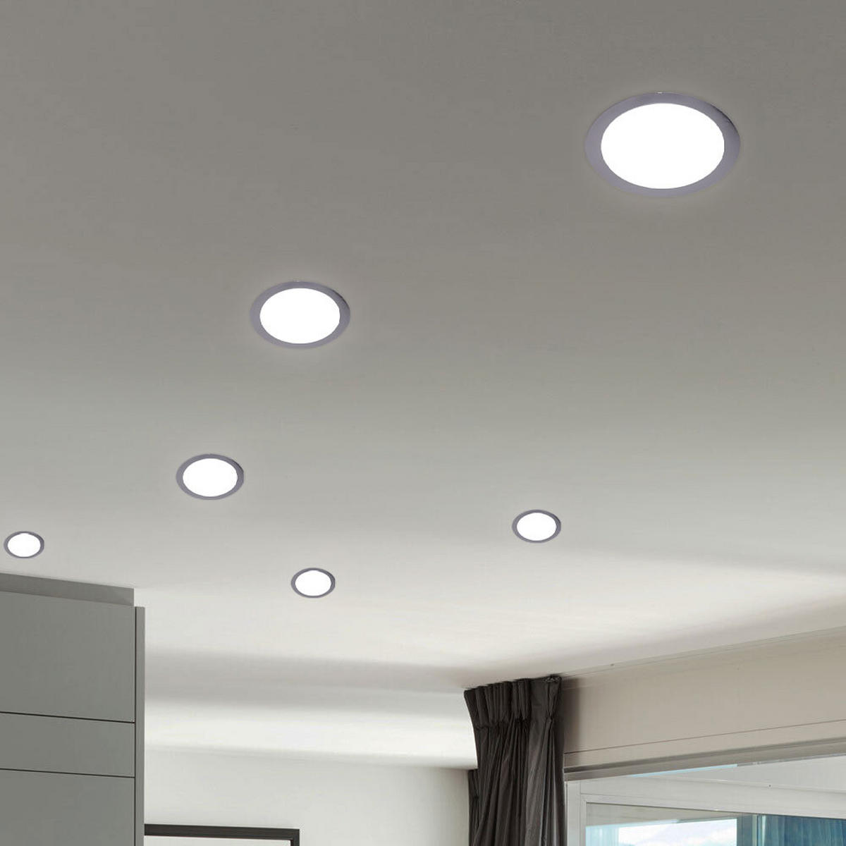 LED EINBAUSTRAHLER Weiß Chrom - Weiß, Metall (8.5/8.5/1.5cm)