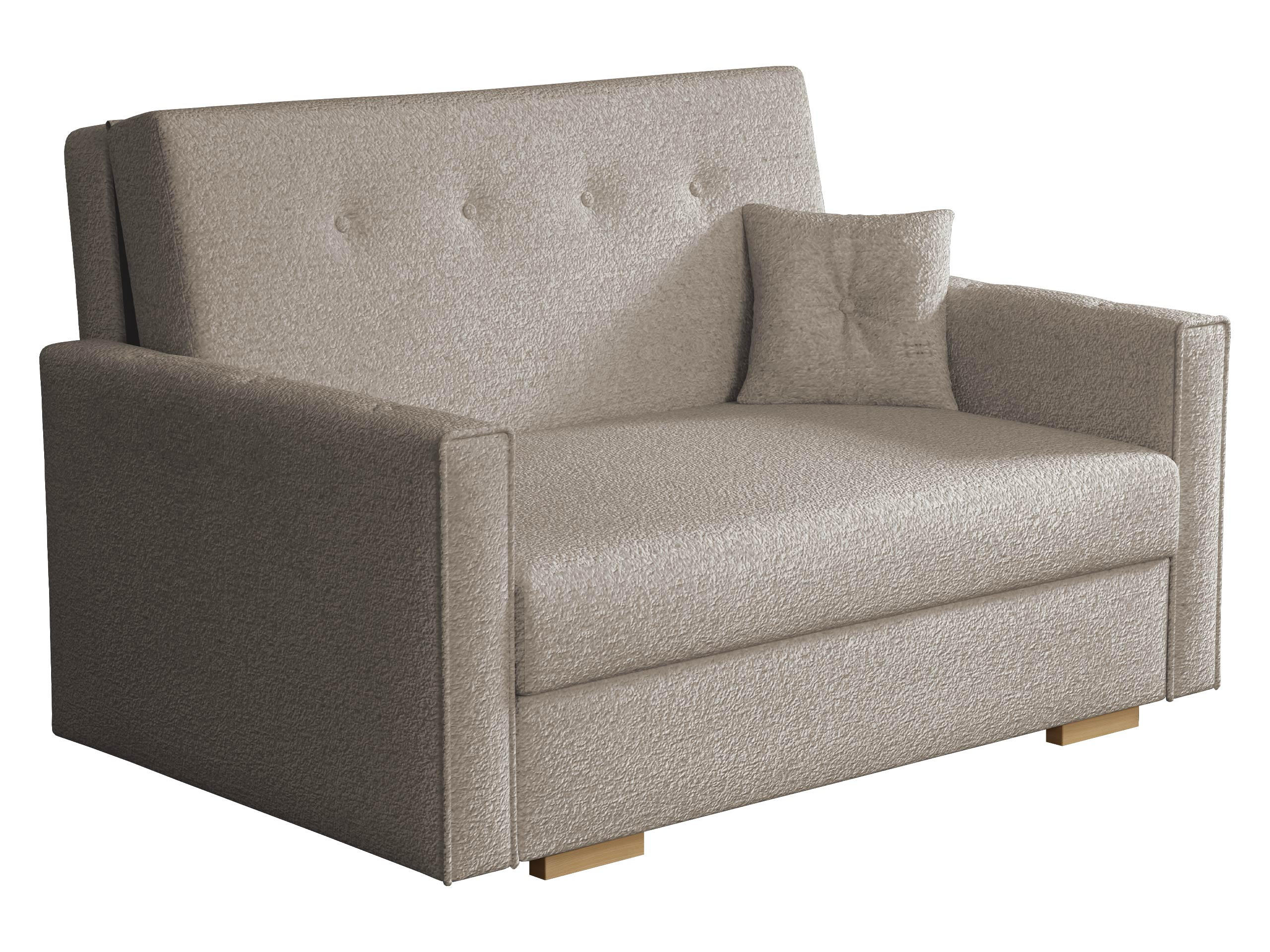 SCHLAFSOFA Viva Sonic II - Hellbraun/Schwarz, Holz/Textil (133/85/100cm) - MIRJAN24