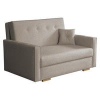 SCHLAFSOFA Viva Sonic II - Hellbraun/Schwarz, Holz/Textil (133/85/100cm) - MIRJAN24