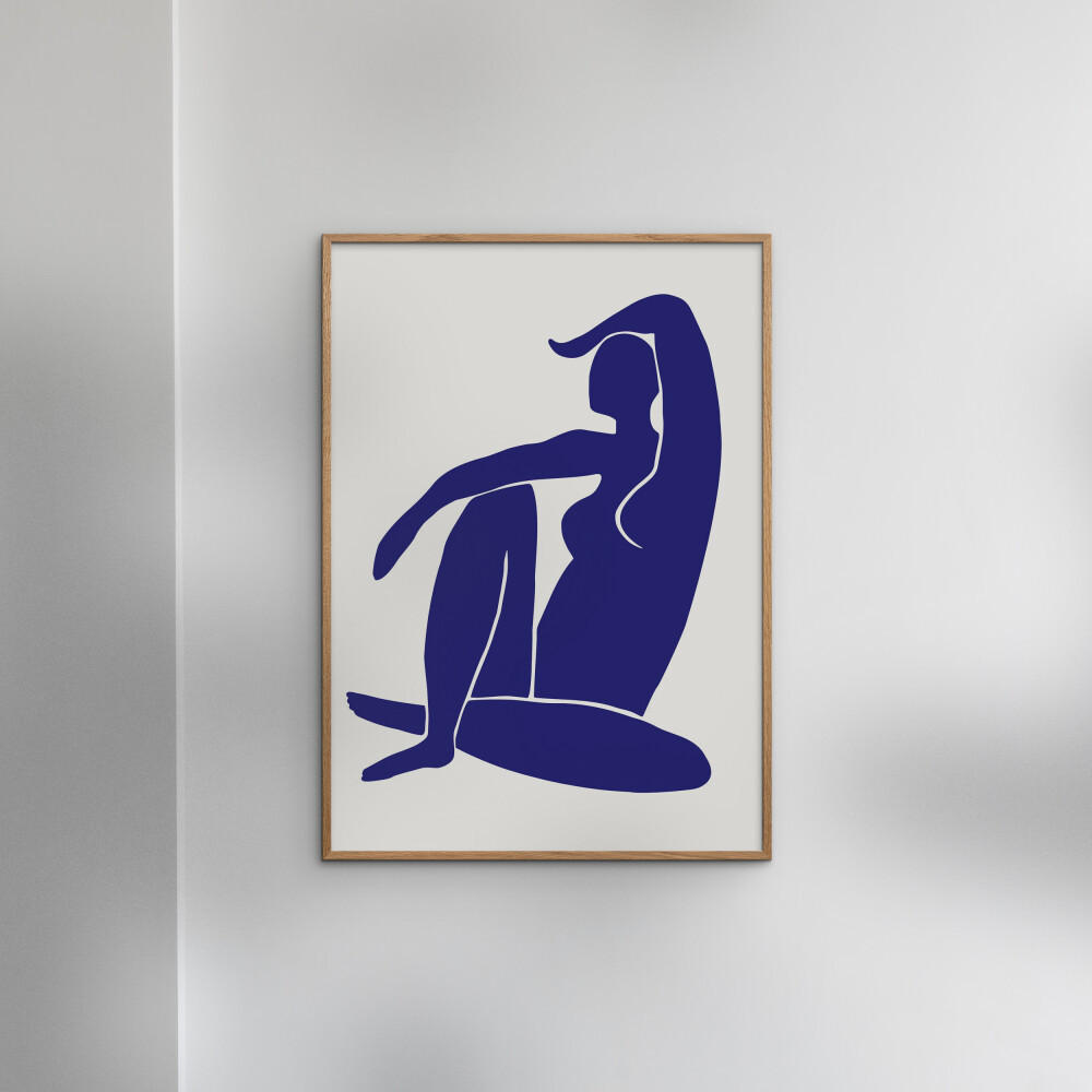 POSTER Affordable Art Prints - Figure Bleu - Blau, Papier (70/100/0.1cm) - Poster&Frame