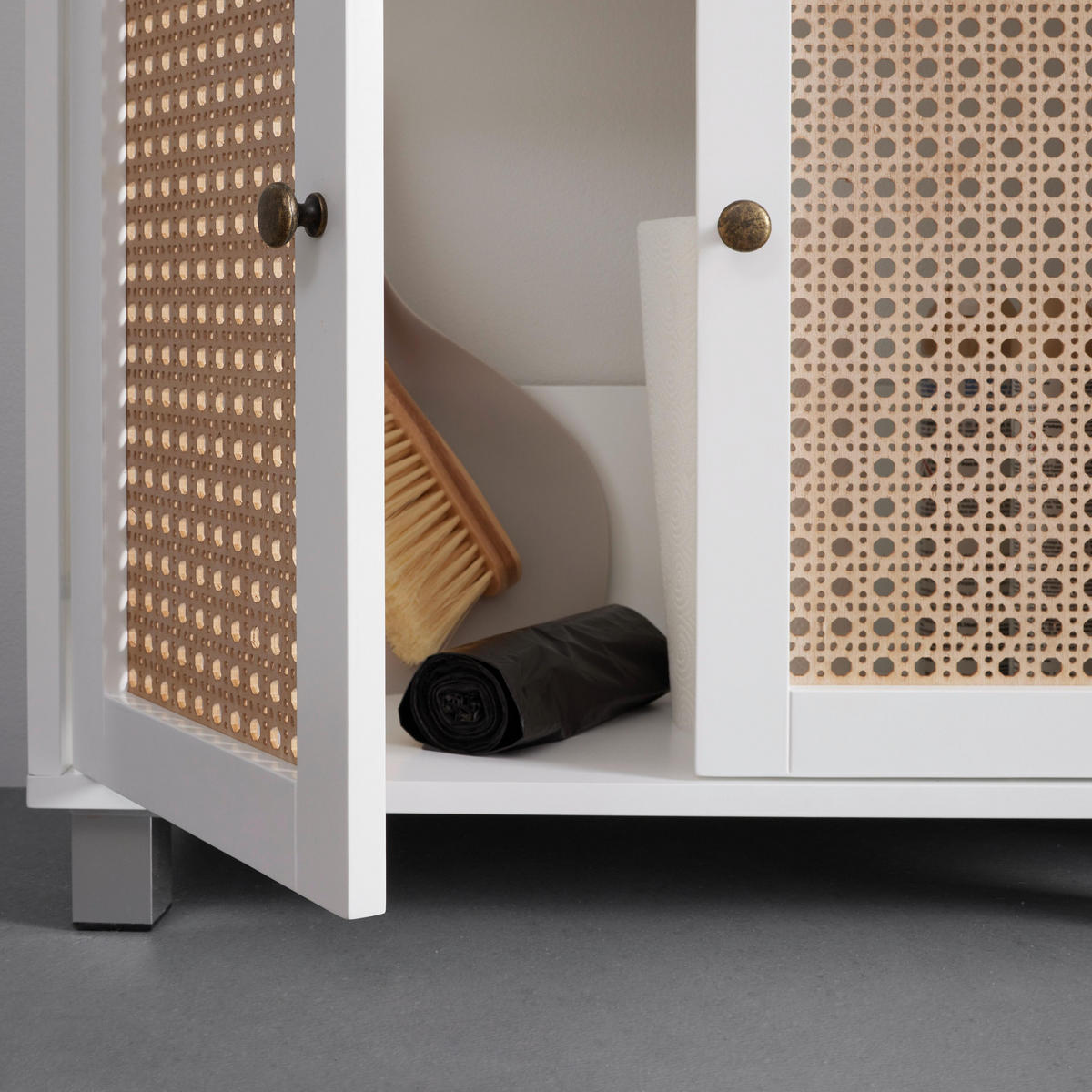 WASCHBECKENUNTERSCHRANK Lisa Natur/Weiß ca. 60 / 59 / 30 cm - Naturfarben, Holzwerkstoff (60/59/30cm) - Bessagi Home
