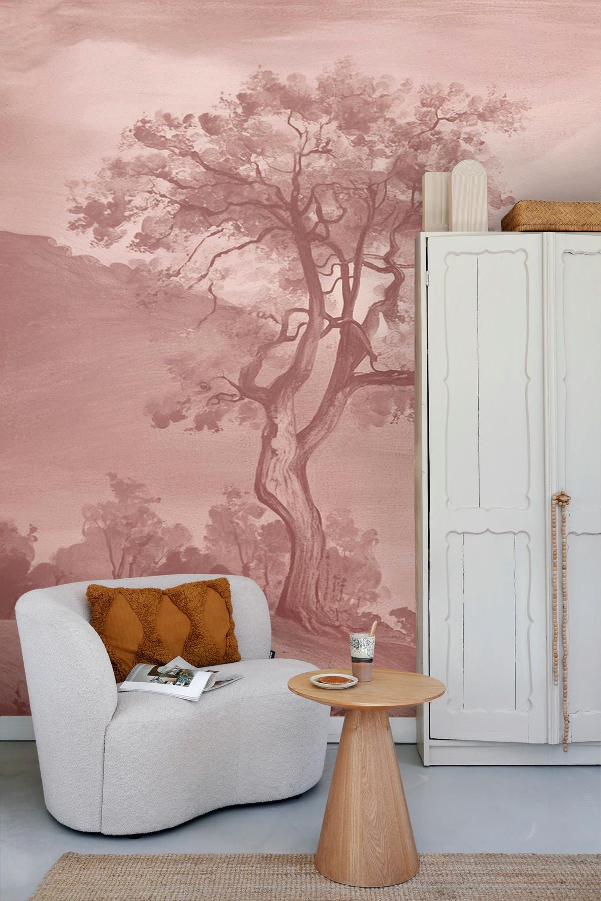 FOTOTAPETE italienische Landschaft 4 x 2.79 m - Pink, Papier (400/279cm) - ESTAhome