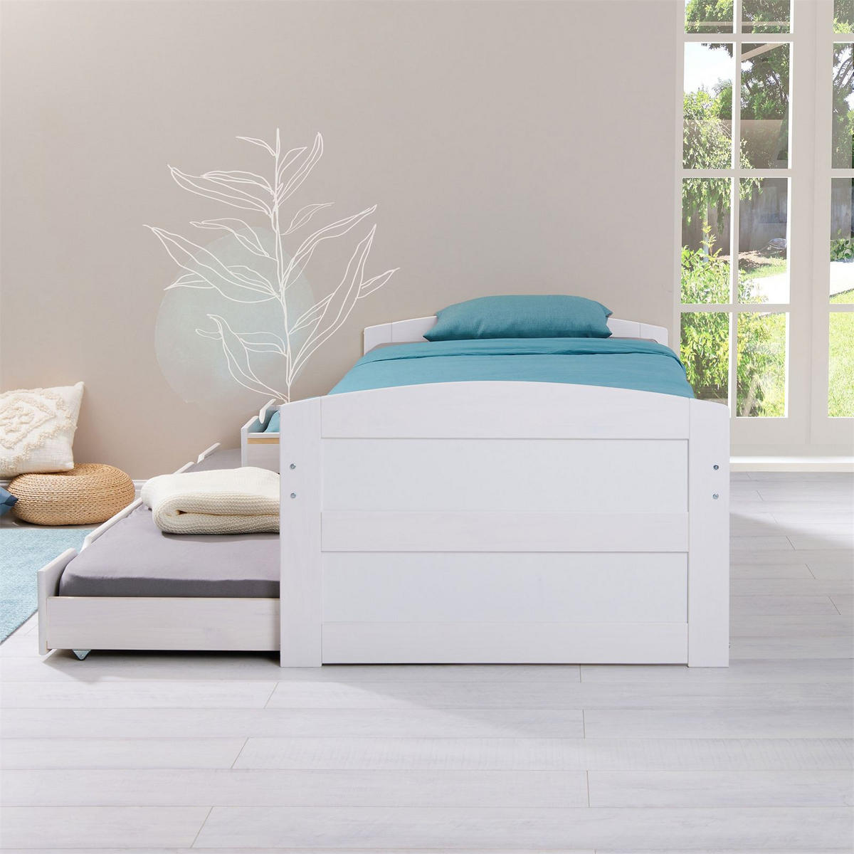 FUNKTIONSBETT JESSY 90X190 CM - Weiß, Holz (98/63/194cm) - IDIMEX