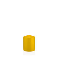 STUMPENKERZEN Dotter Gelb Ø 58 x 80 mm, 16 Stück - Gelb, Paraffin (6/8cm) - Wiedemann Kerzen