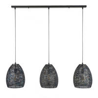 HÄNGELEUCHTE Ova Grau 128/28/ 150 cm - Grau, Metall (128/28/150cm) - Hoyz Collection
