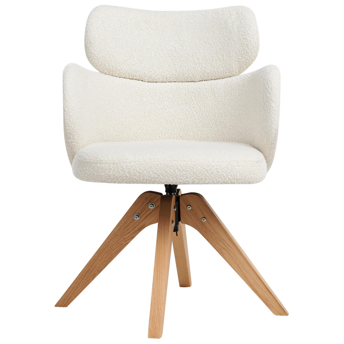 ESSZIMMERSTUHL Beige Marcy - Beige/Braun, Textil (60/85/66cm) - Beliani