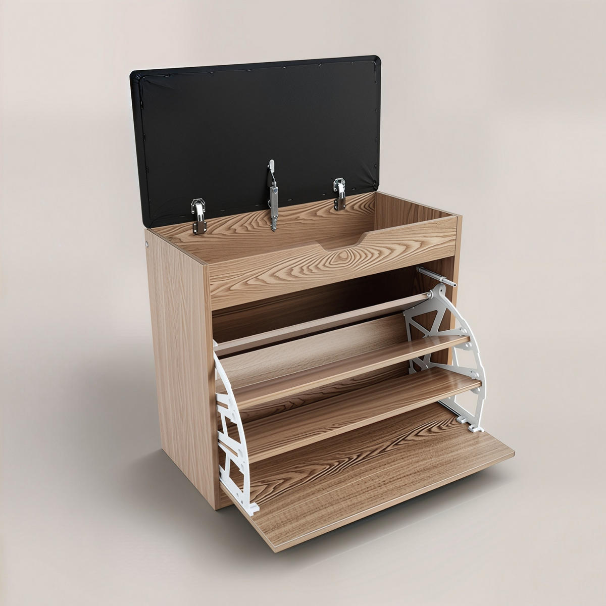 SCHUHSCHRANK Scala 57/30/53 cm - Braun, Holzwerkstoff (30/53/57cm) - BOXIMO