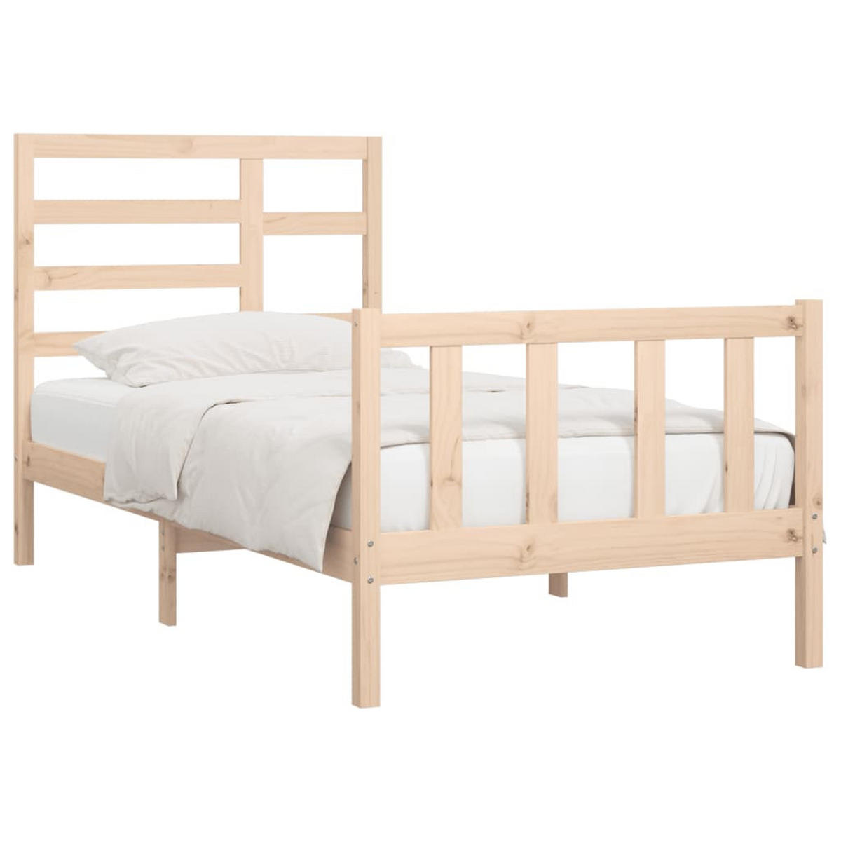 BETT Nequist 104/205.5 cm - Braun, Holz (90/200cm) - Nettlife
