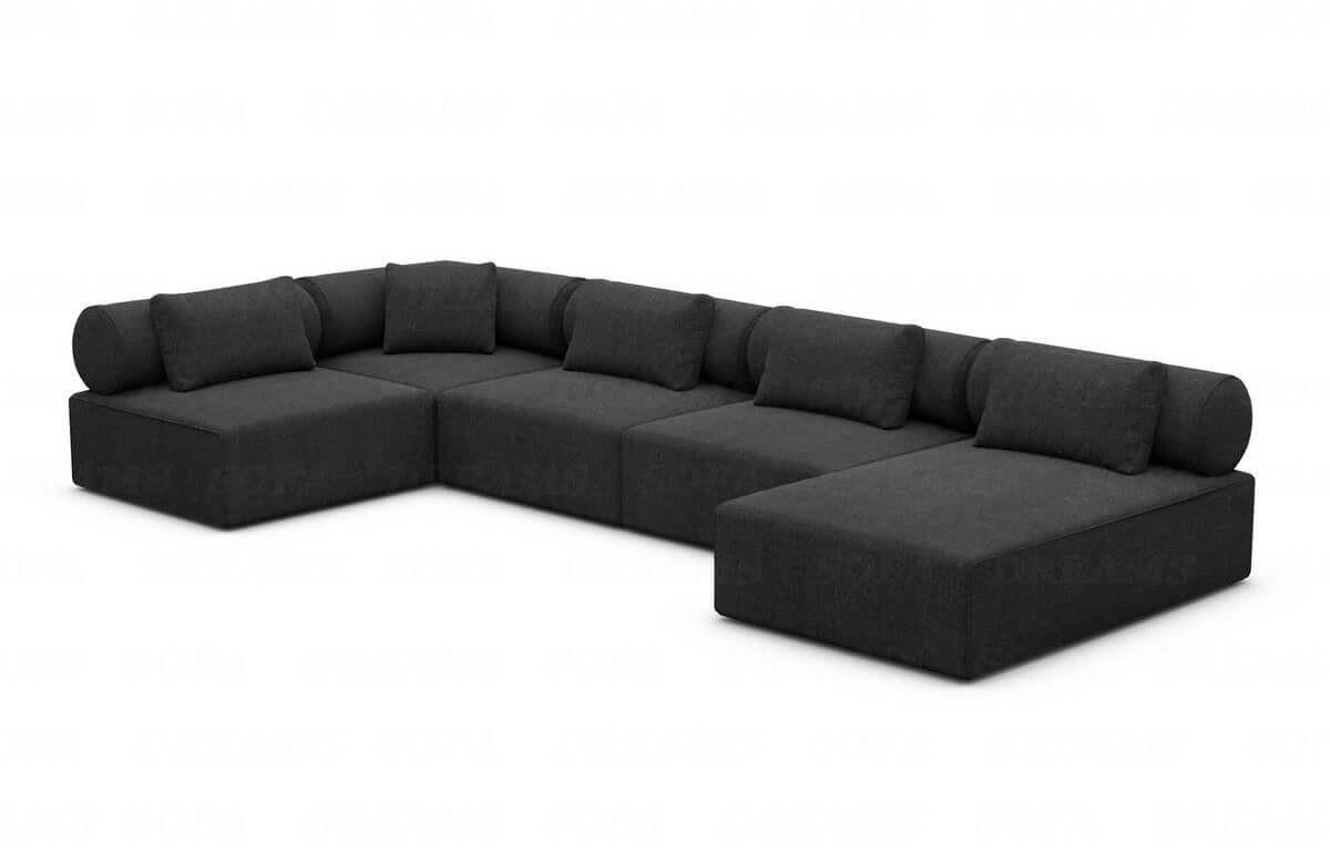 XXXLutz Wohnlandschaft Schwarz 400x77x200 cm