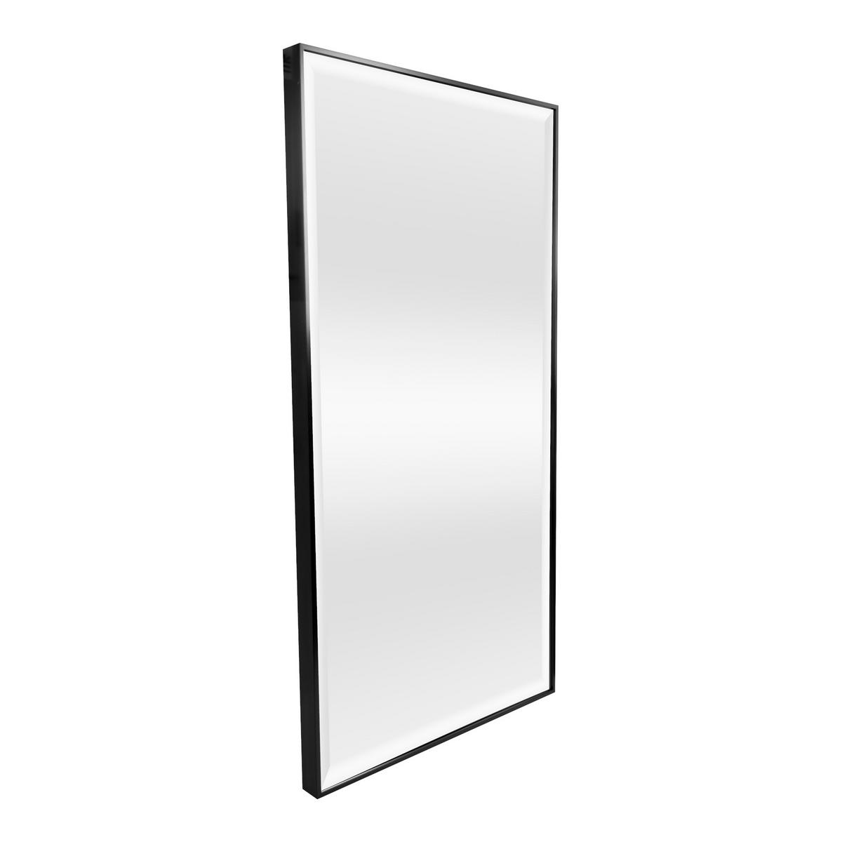 WANDSPIEGEL Novoli - Schwarz, Glas/Kunststoff (50/4/100cm) - [en.casa]