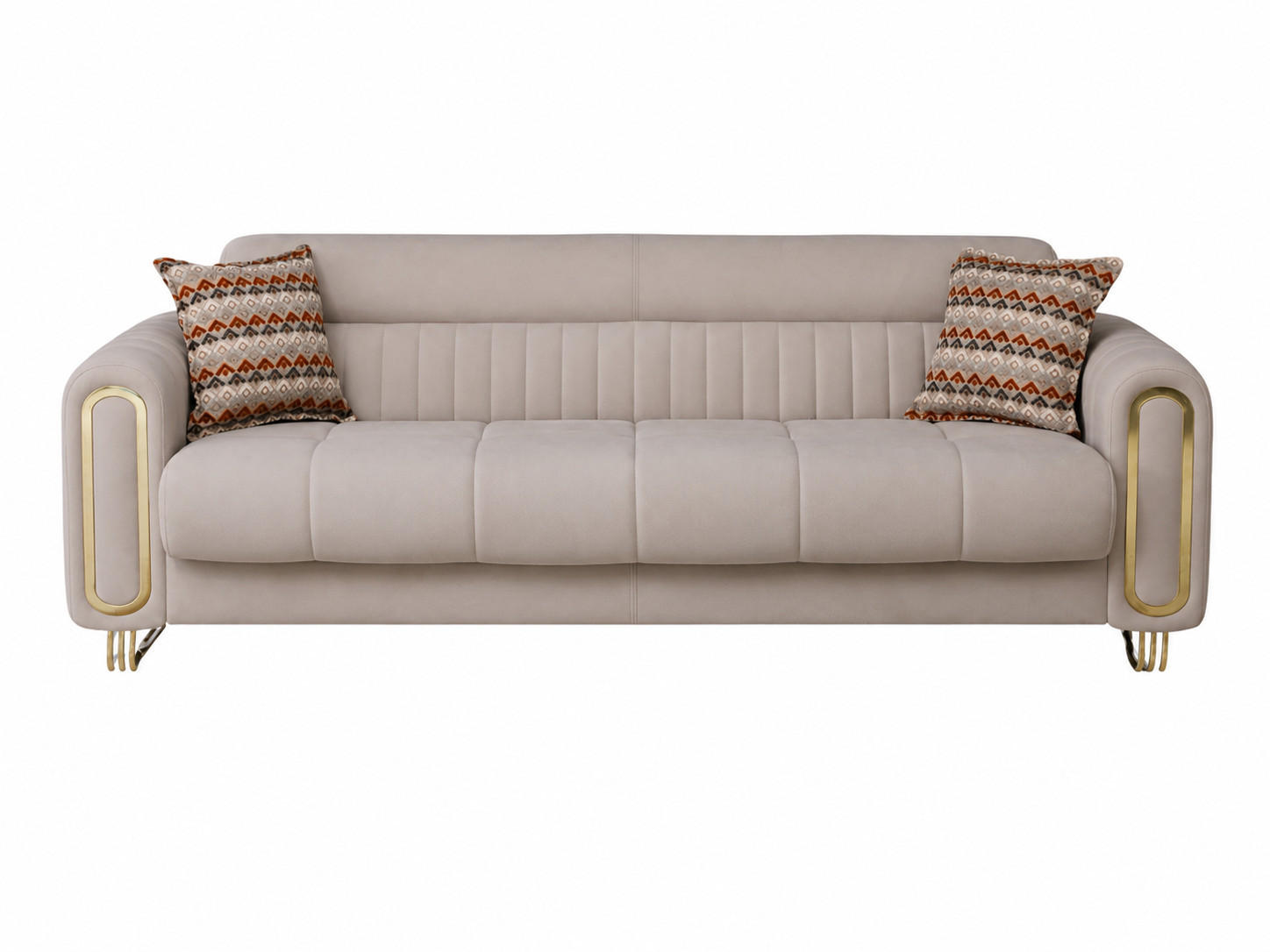 3-SITZER SOFA Lima Beige - Beige, Holzwerkstoff/Textil (233/85/95cm)